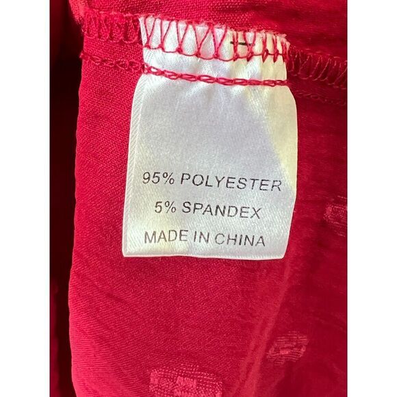 Womens short sleeve red v neck casual holidays casual party comfortable size XL. - Picture 10 of 11